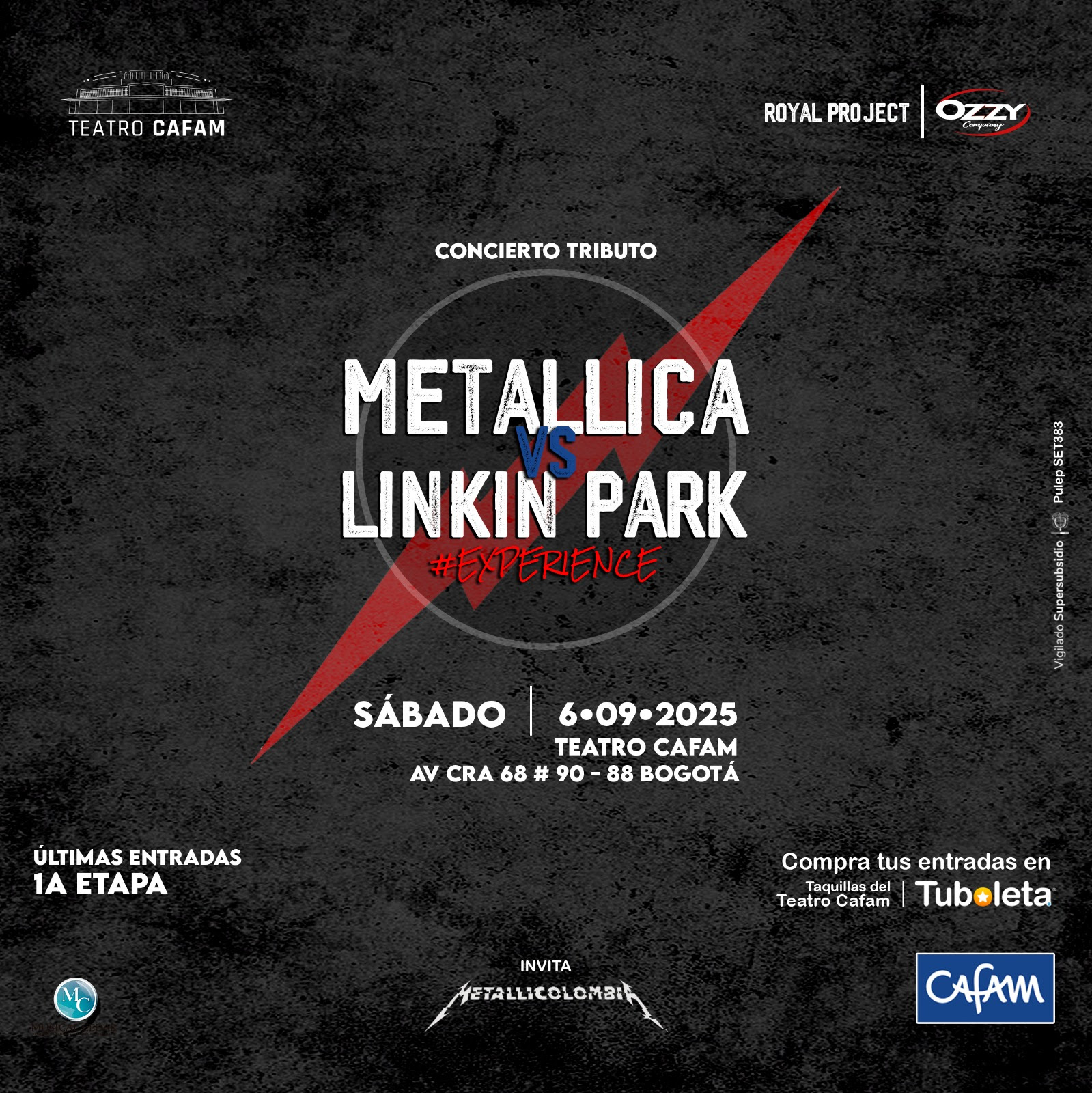 Tributo a Linkin Park y Metallica