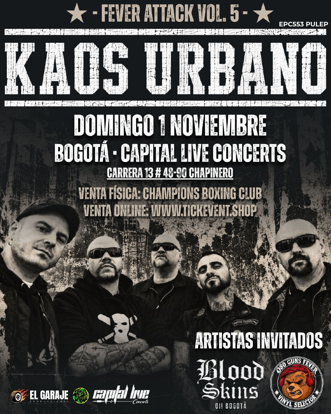 Afiche de Kaos Urbano en Bogotá