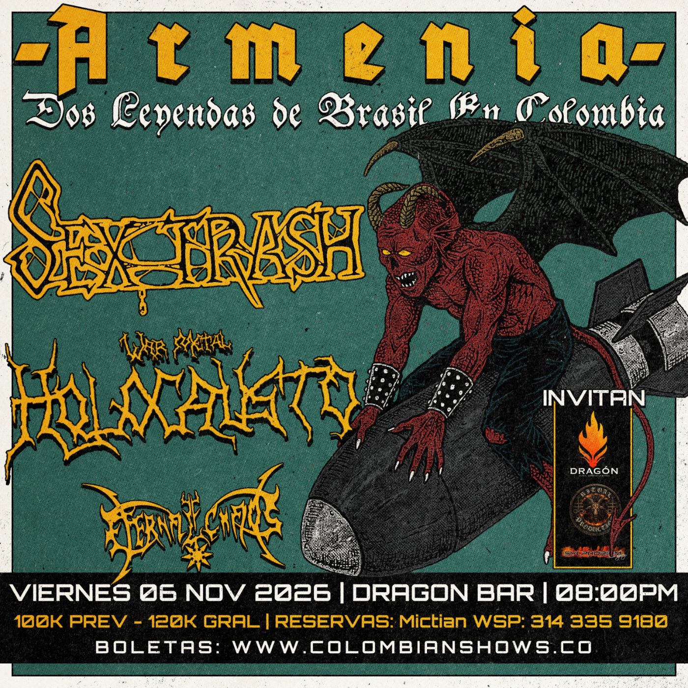 Afiche de Sextrash y Holocausto en Armenia