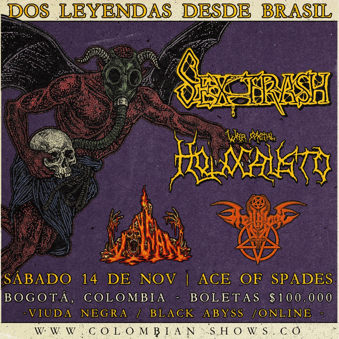Afiche de Sextrash y Holocausto en Bogotá