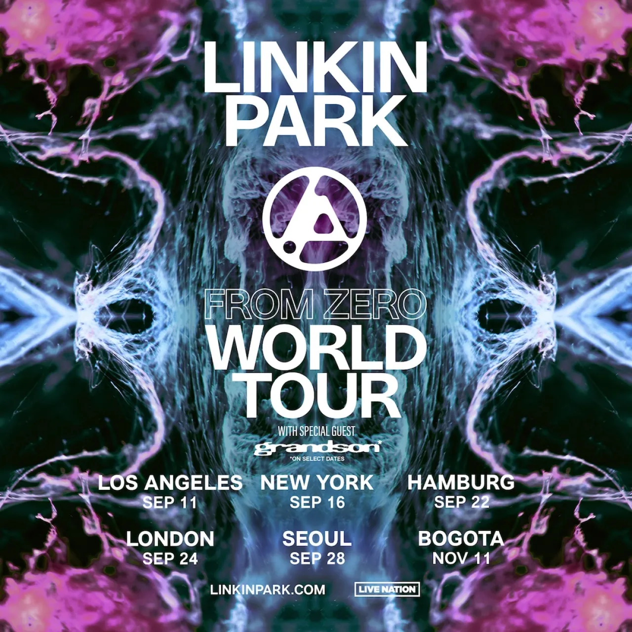 Linkin Park regresa a los escenarios con la gira "From Zero World Tour" y anuncia concierto en Colombia