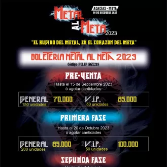 Inicia la Venta de Boleterías para el festival Metal al Meta