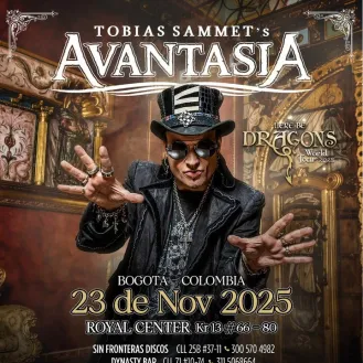 Avantasia regresa a Colombia: el universo sinfónico de Tobias Sammet vuelve a brillar en Bogotá