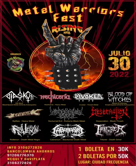 EventoMETAL WARRIOR FEST - RISING HELL