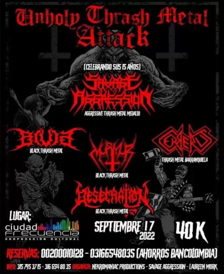 EventoUNHOLY THRASH METAL ATTACK