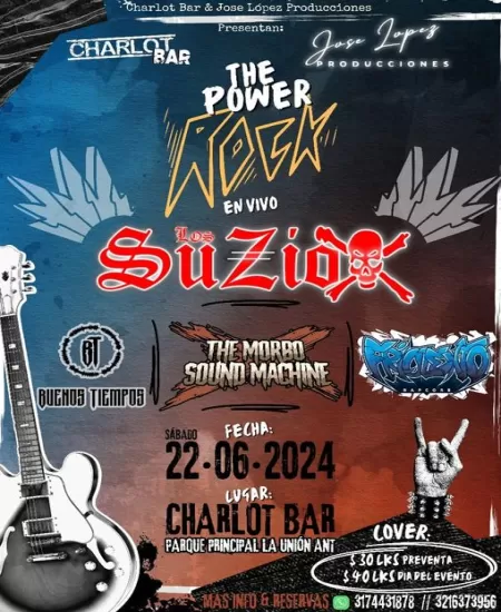 EventoThe Power Rock y Los Suziox