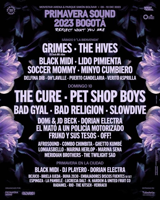 Flayer evento Primavera Sound Bogotá 