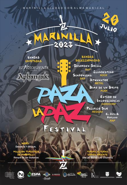 Flayer evento Festival Paza la paz