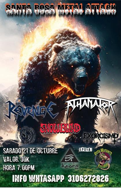 Flayer evento SANTA ROSA METAL ATTACK