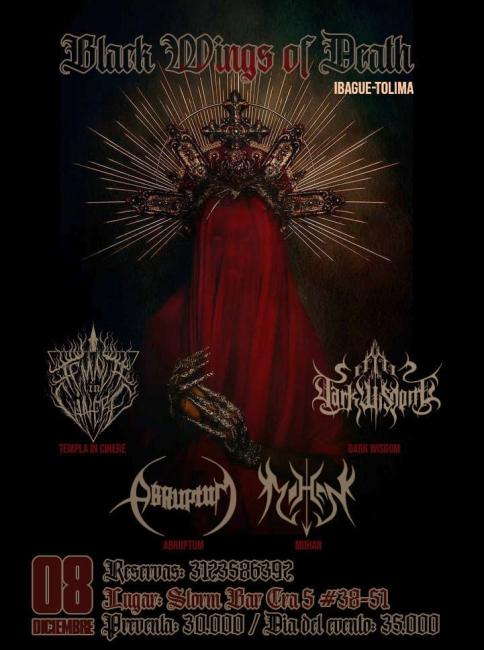 Flayer evento Black Wings Of Death