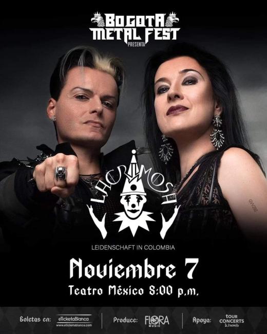Flayer evento Lacrimosa en Colombia