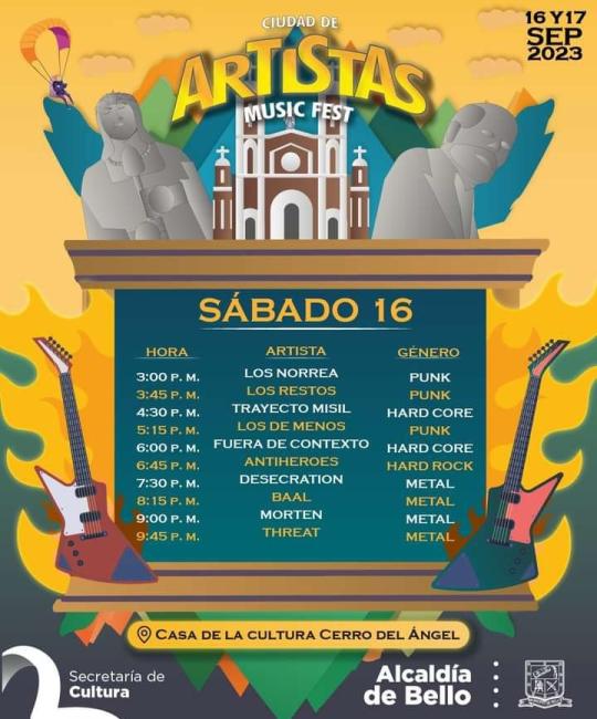 Flayer evento CIUDAD DE ARTISTAS MUSIC FEST Día 1