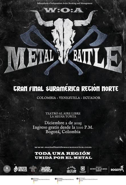Flayer evento Wacken Metal Battle Final Suramérica región norte