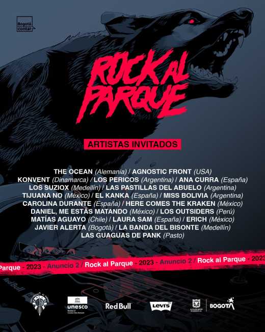 El Festival Rock al Parque, anuncio 20 nuevos artistas que se suman a la edición 2023