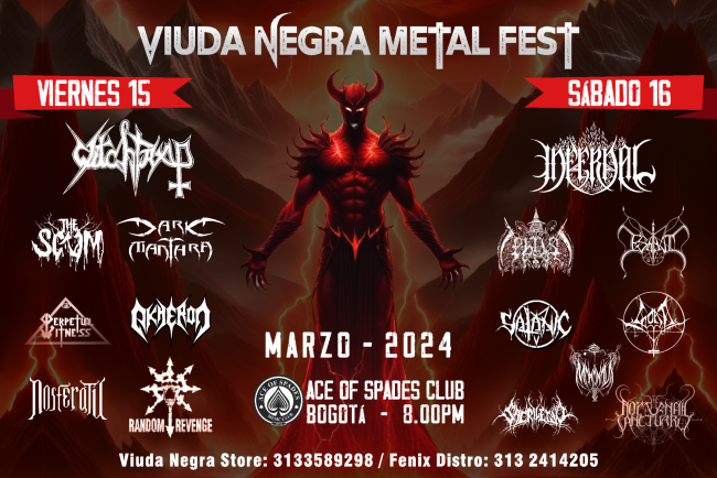 Flayer evento Viuda Negra Metal Fest día 1