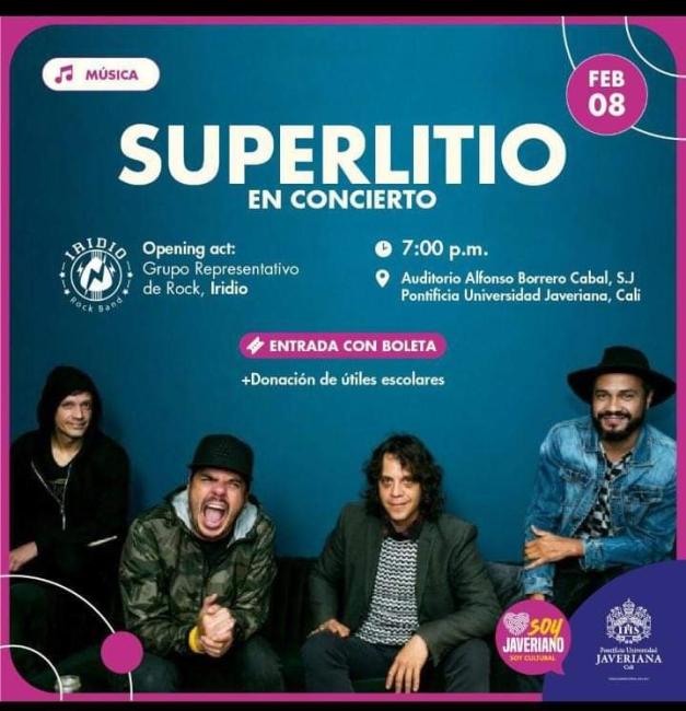 Flayer evento Superlitio en Cali