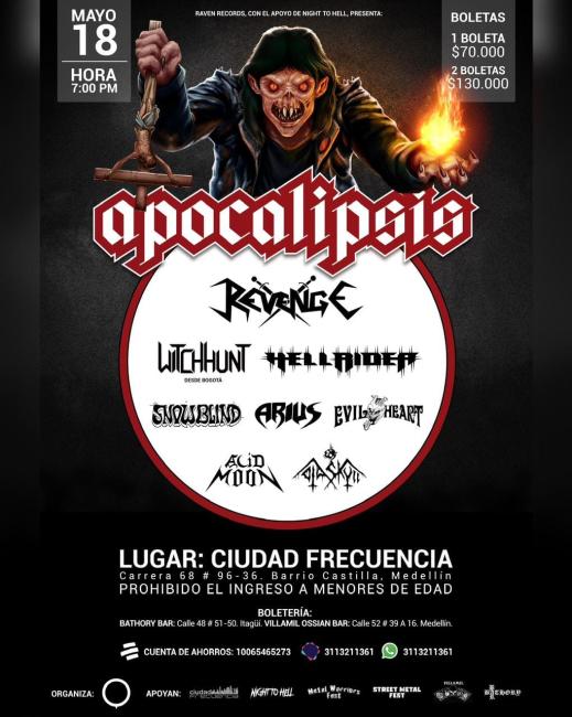 Flayer evento Apocalipsis