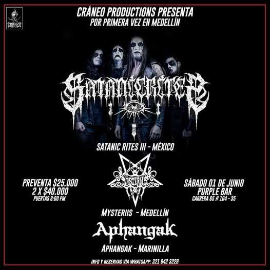 Flayer evento Satanic Rites III