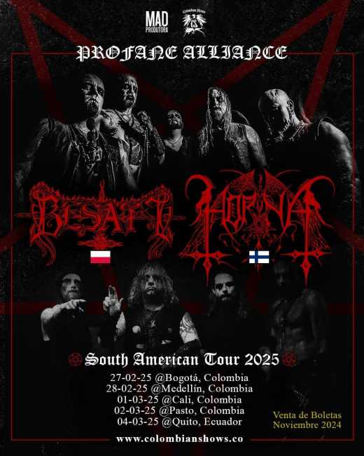 Flayer evento HORNA & BESATT en Medellín 