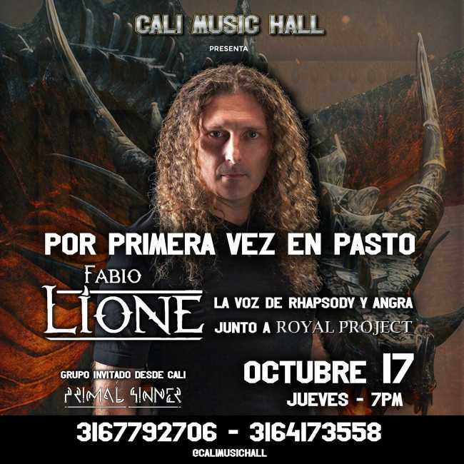 Flayer evento FABIO LIONE en Pasto