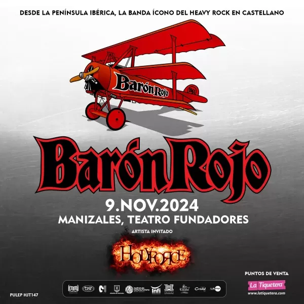 Flayer evento Barón Rojo - Manizales