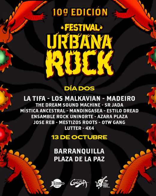Flayer evento Festival Urbana Rock 2024 día 2