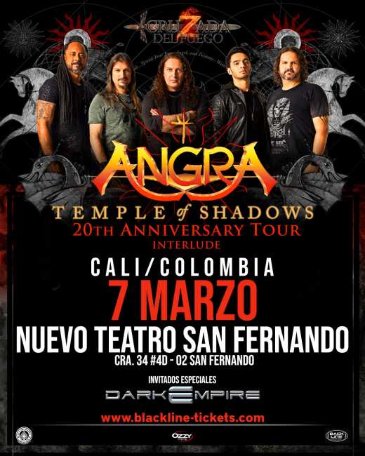 Flayer evento Angra En Cali