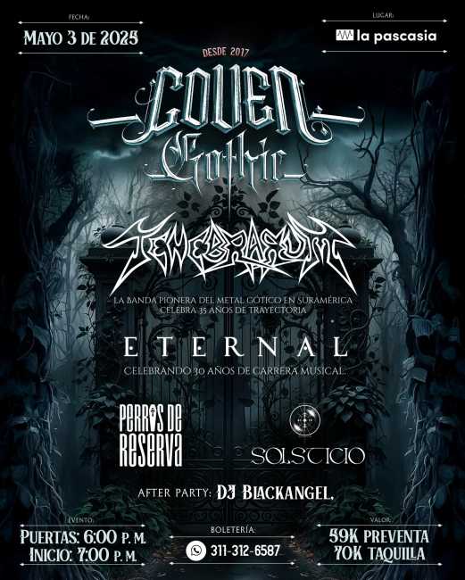 Flayer evento Coven Gothic