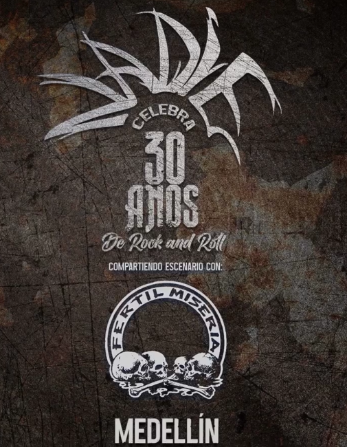 Flayer evento Nadie celebra 30 años - Medellín 