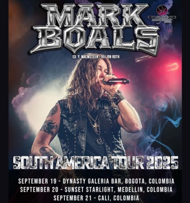 Flayer evento MARK BOALS en Bogotá 