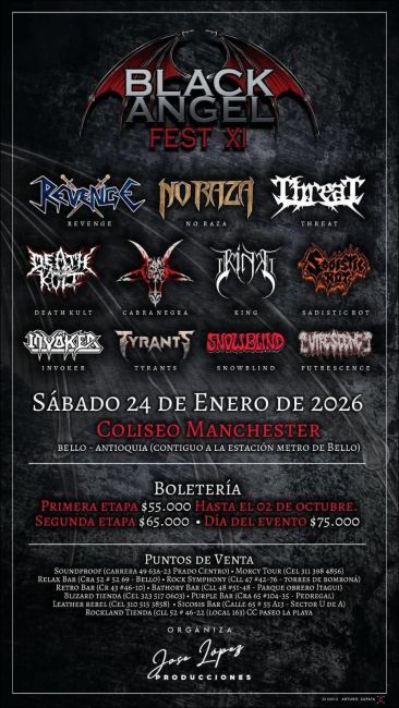 Black Angel Fest XI: El metal retumbará en Bello el 24 de enero de 2026