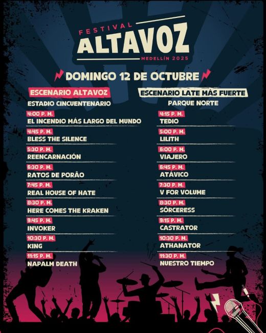 Flayer evento Festival Internacional Altavoz 2025 Día 2