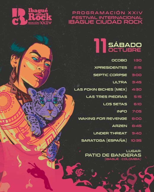 Flayer evento Ibagué Ciudad Rock 2025 - día 1