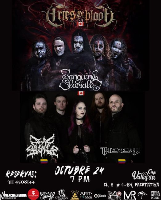 Flayer evento Cries Of Blood & Sanguine Glacialis en Facatativa
