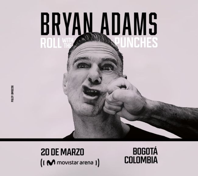 Flayer evento BRYAN ADAMS EN BOGOTA