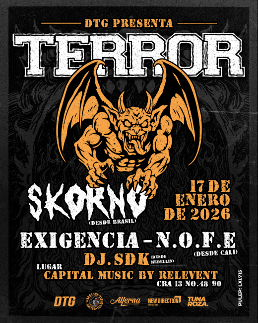 Flayer evento TERROR EN BOGOTA