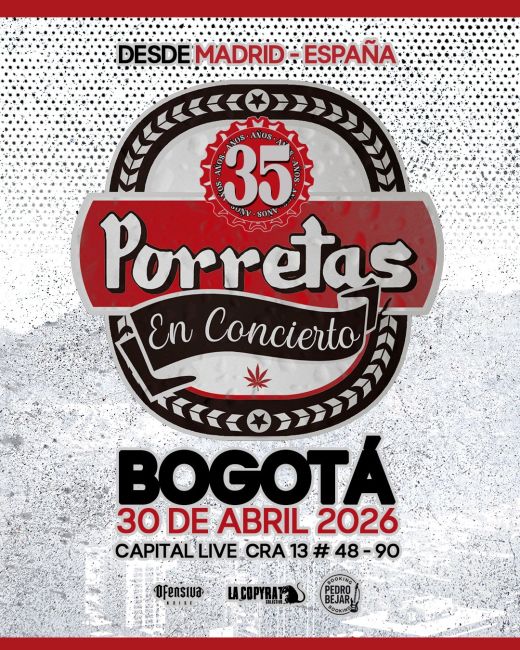 Flayer evento Porretas en Colombia 2026