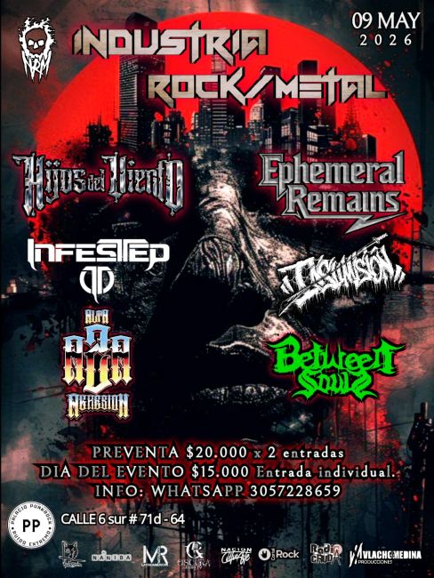 Flayer evento Industria Rock/Metal