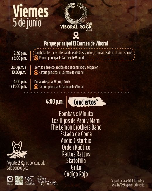 Flayer evento Viboral Rock 2026 día 2